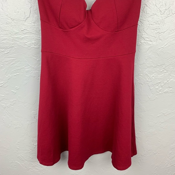 Lulu’s red sweetheart neck mini dress sz Small - Picture 4 of 7